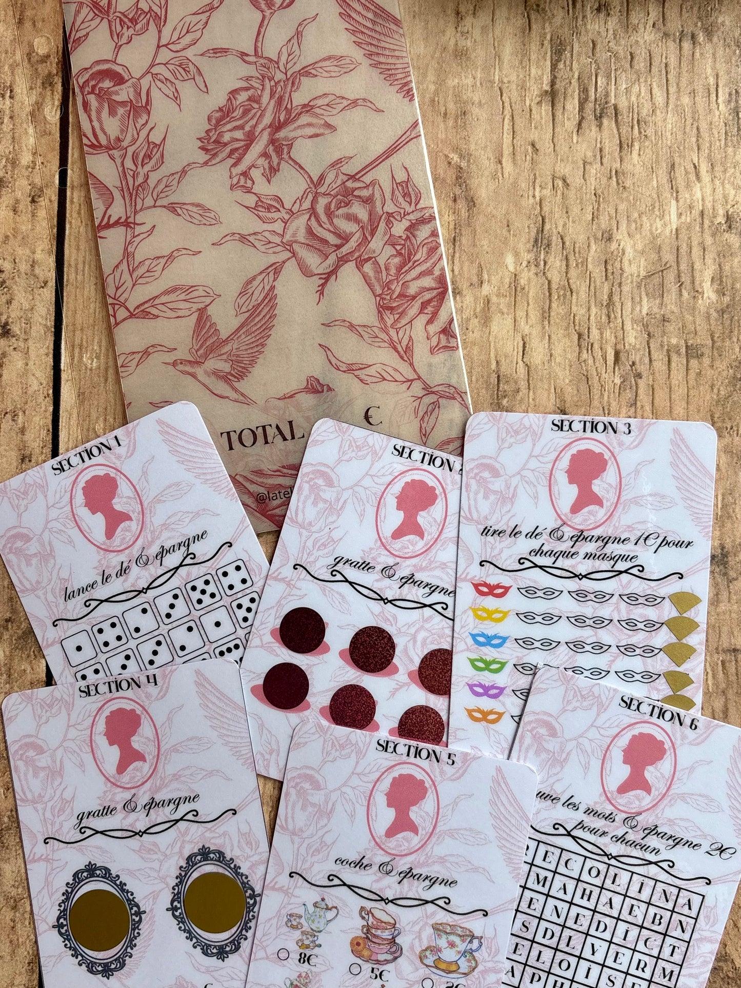 Enveloppe + 6 cartes défi Bridgerton
