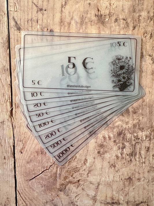 Billets factices en transparence