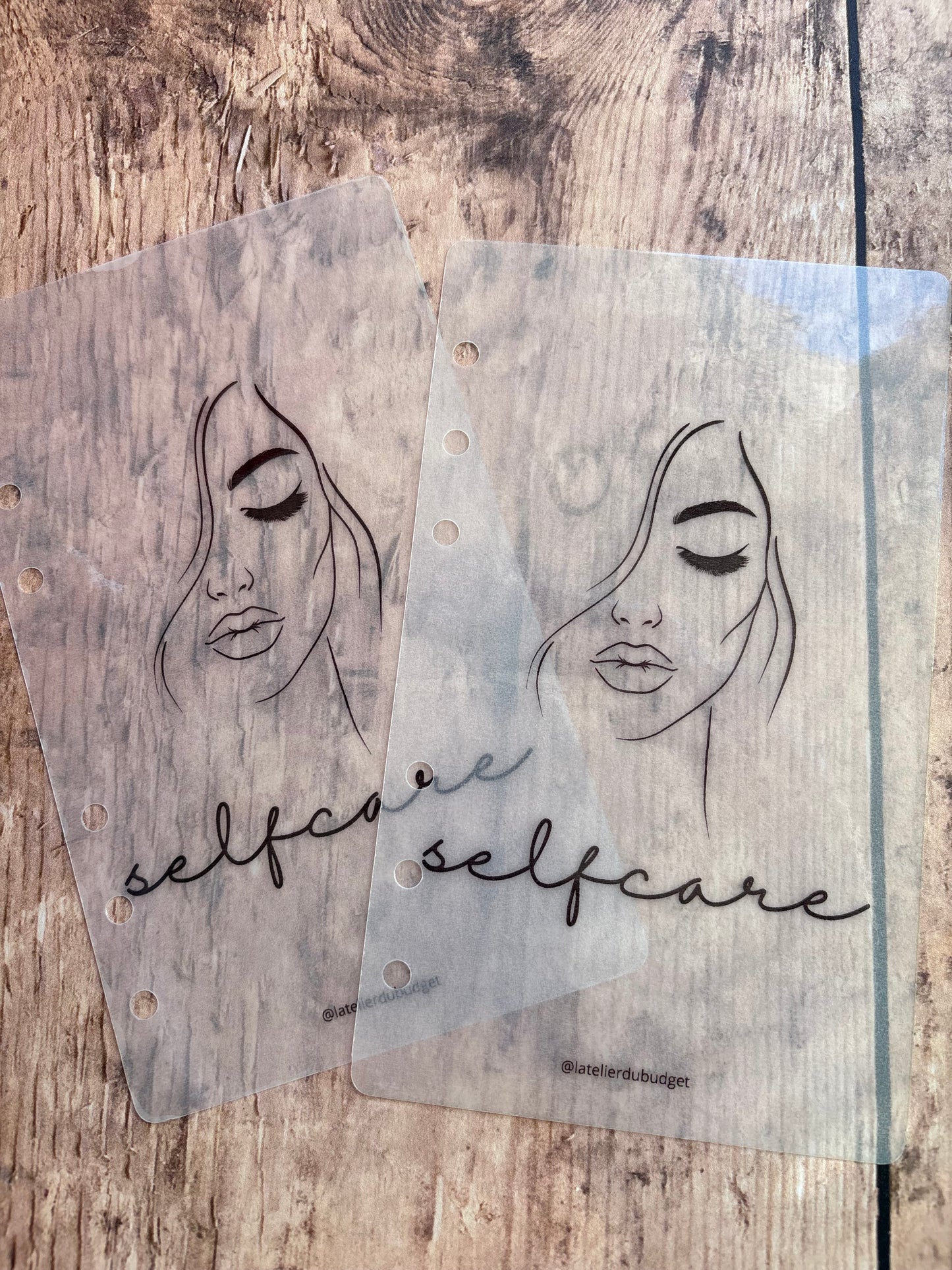 Page de garde "selfcare" semi-transparente