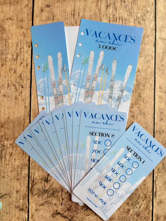 Classeur Vacances au ski - en 12 sections