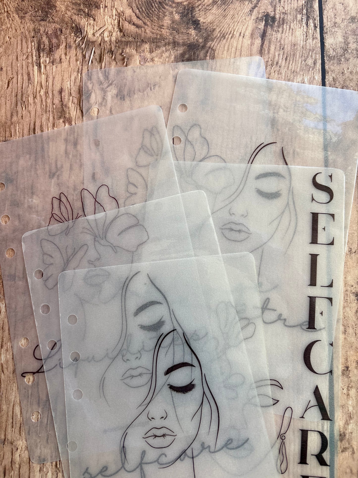 Page de garde "selfcare" semi-transparente