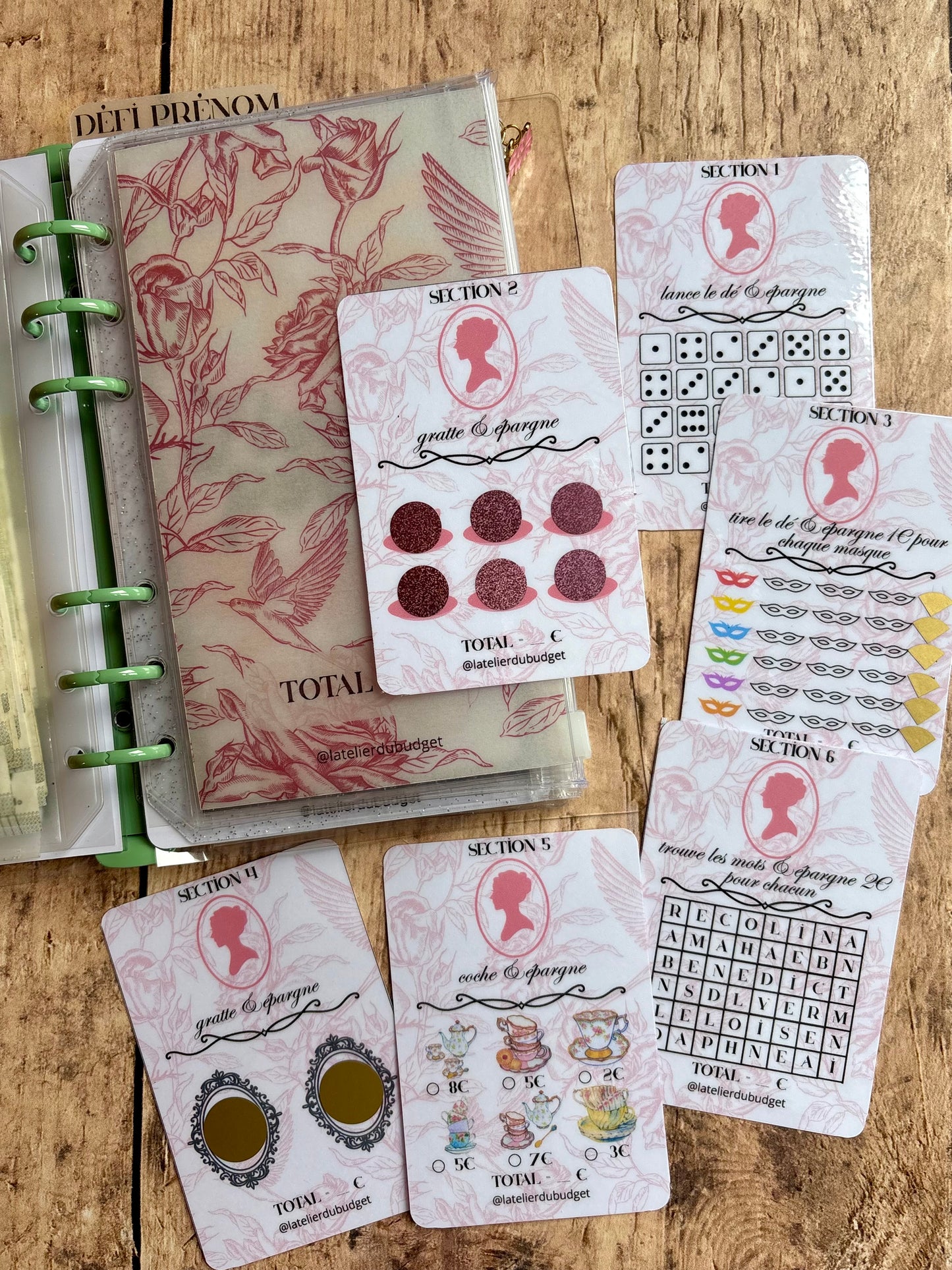 Enveloppe + 6 cartes défi Bridgerton