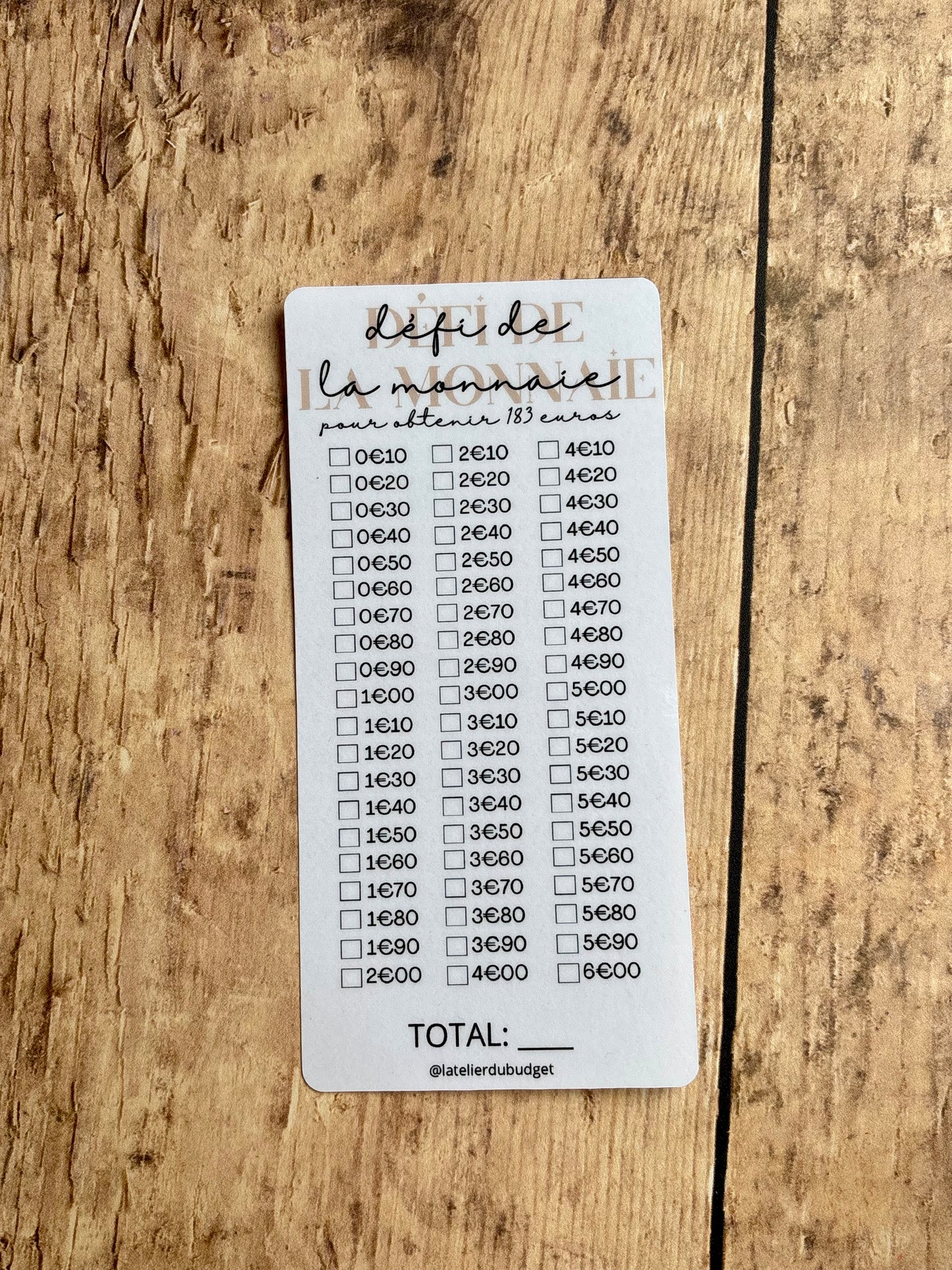 Les imparfaits - Défis A6 beige/noir