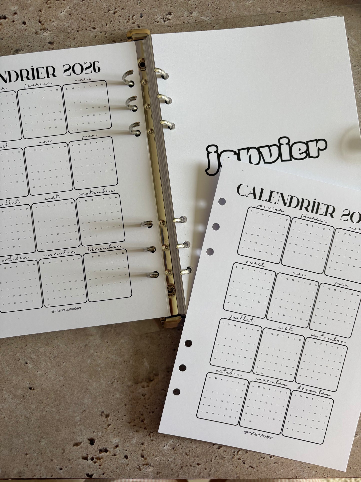 Page « Calendrier 2027 » à ajouter au budget planner