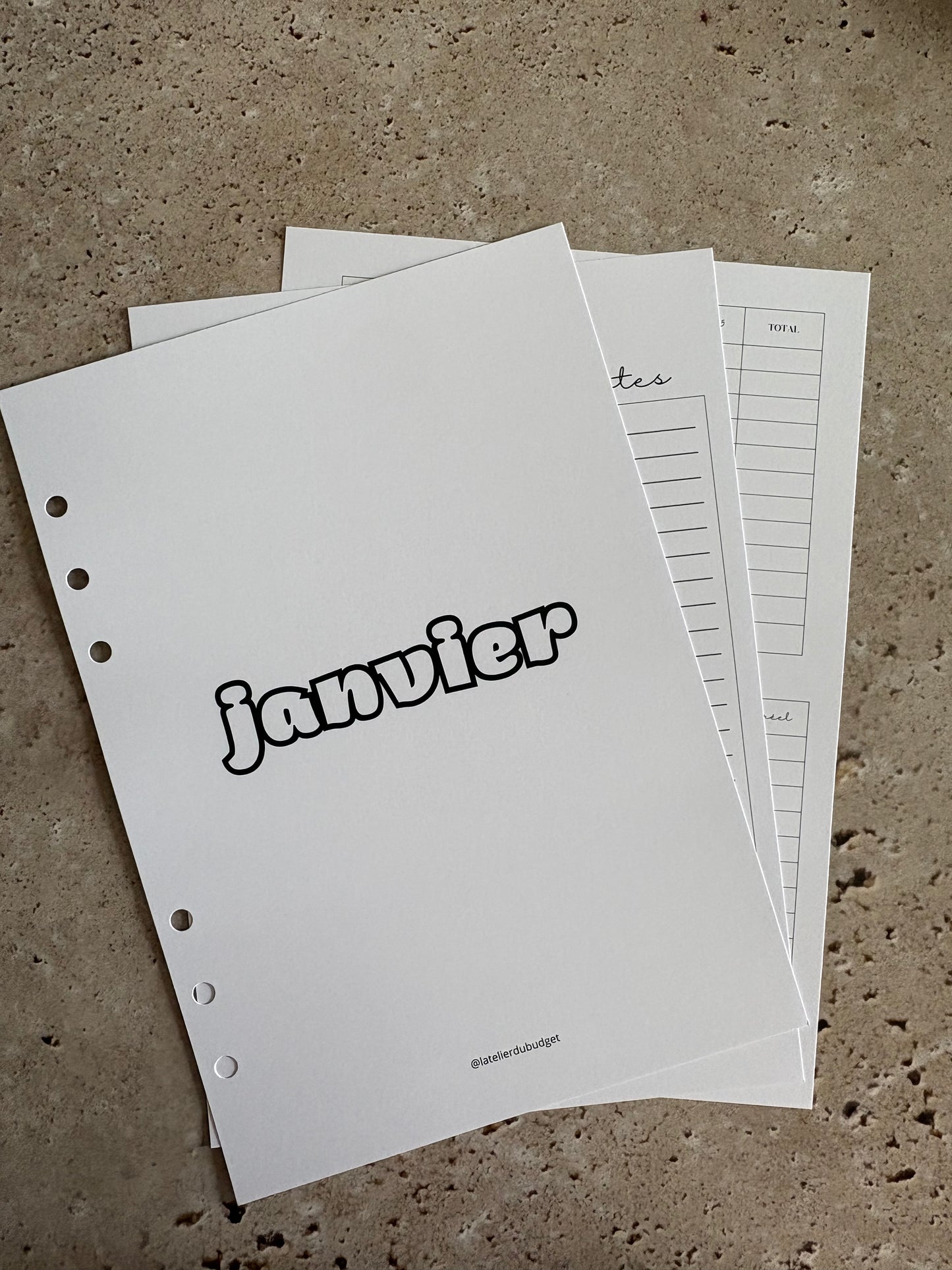 Pages des mois de l’année à ajouter au budget planner - A5