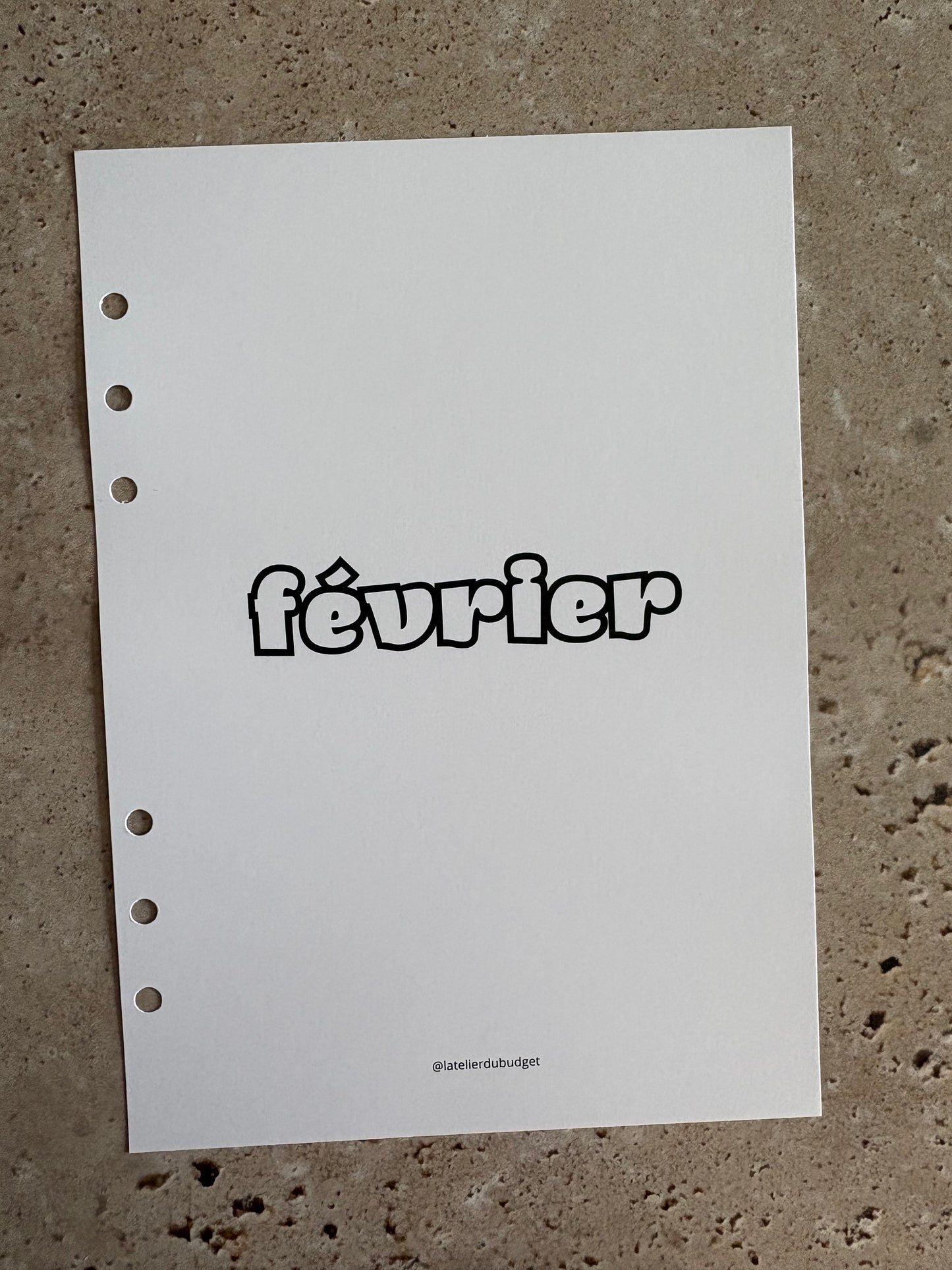 Pages des mois de l’année à ajouter au budget planner - A5