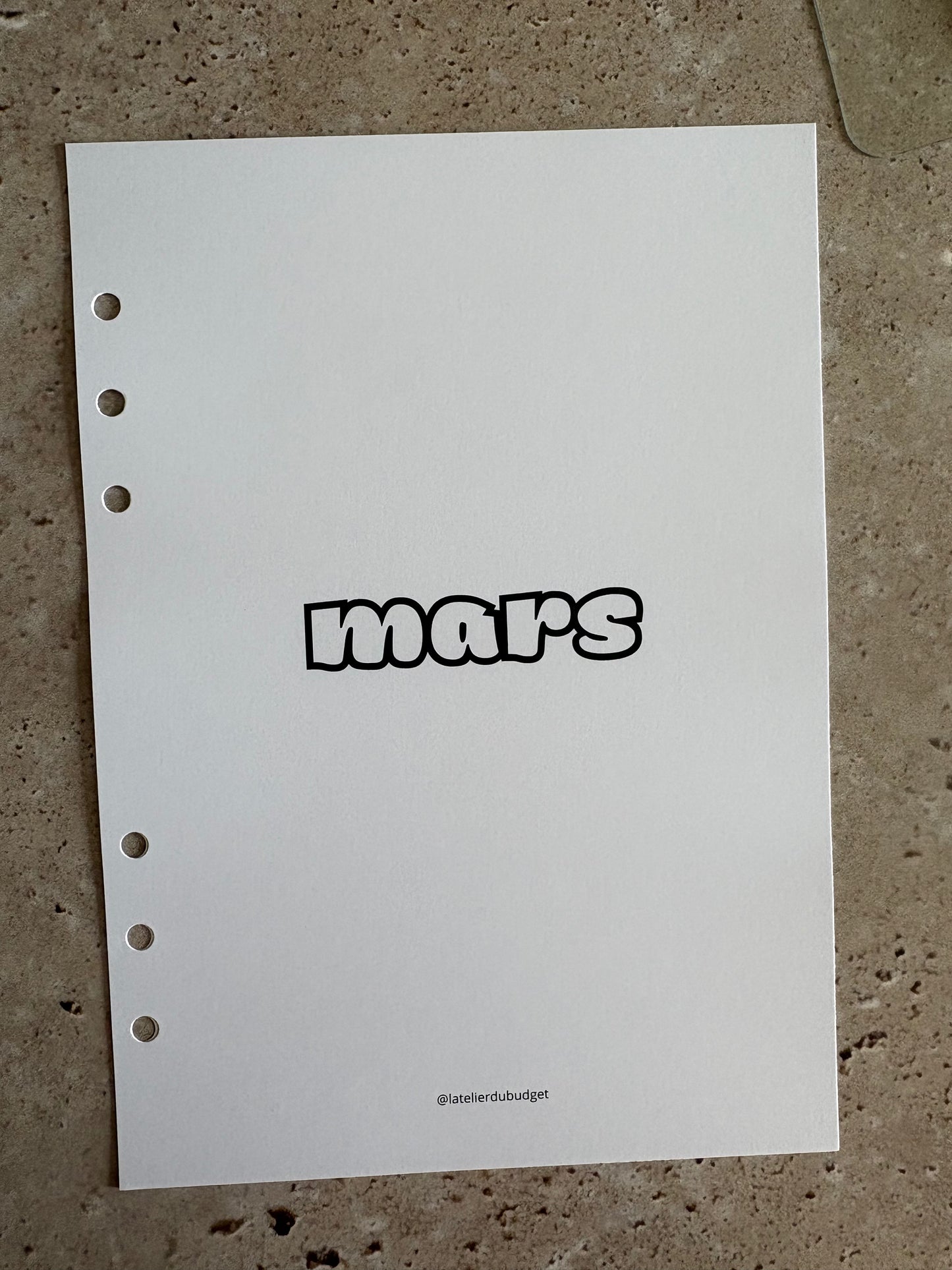 Pages des mois de l’année à ajouter au budget planner - A5