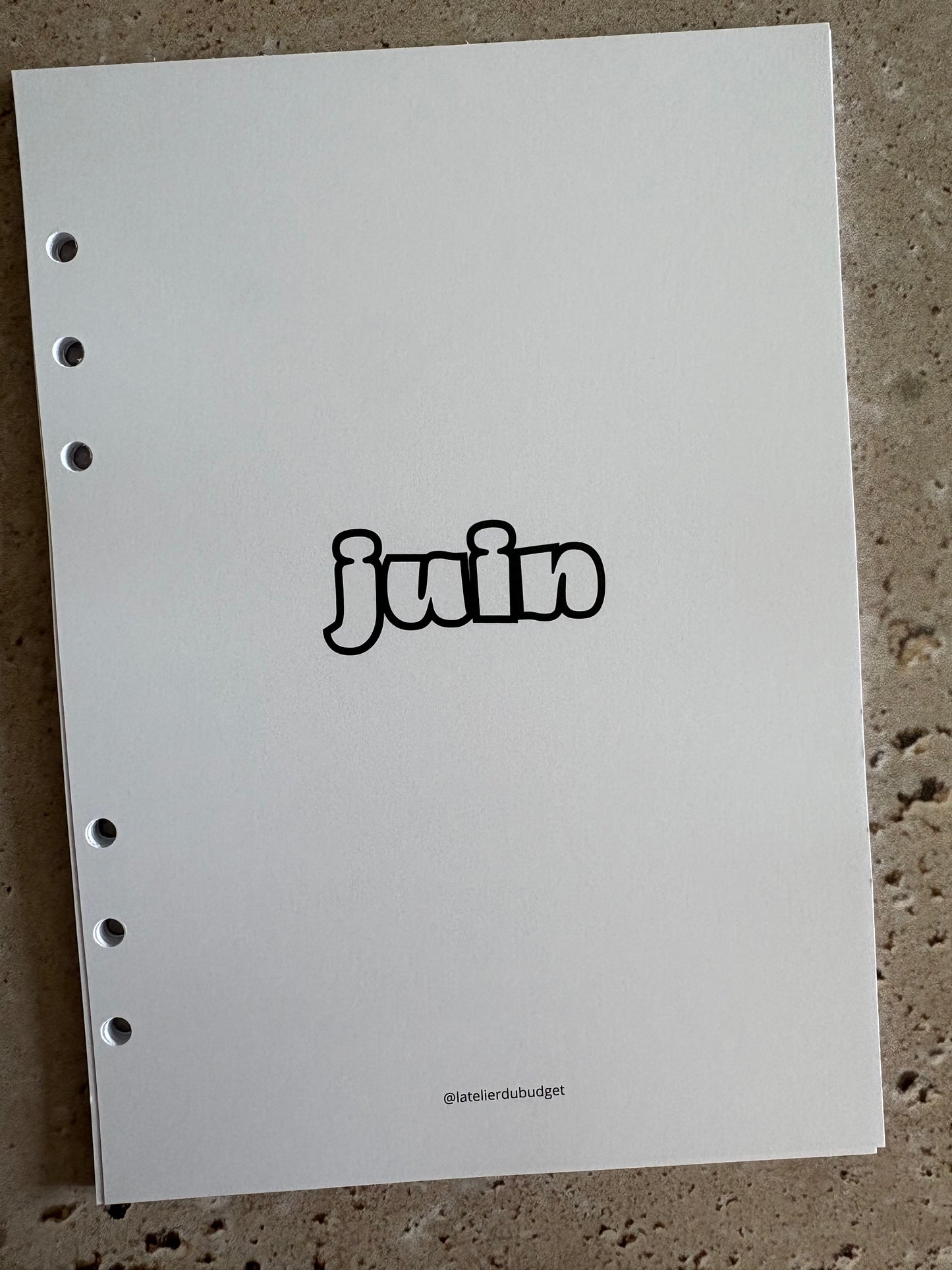 Pages des mois de l’année à ajouter au budget planner - A5