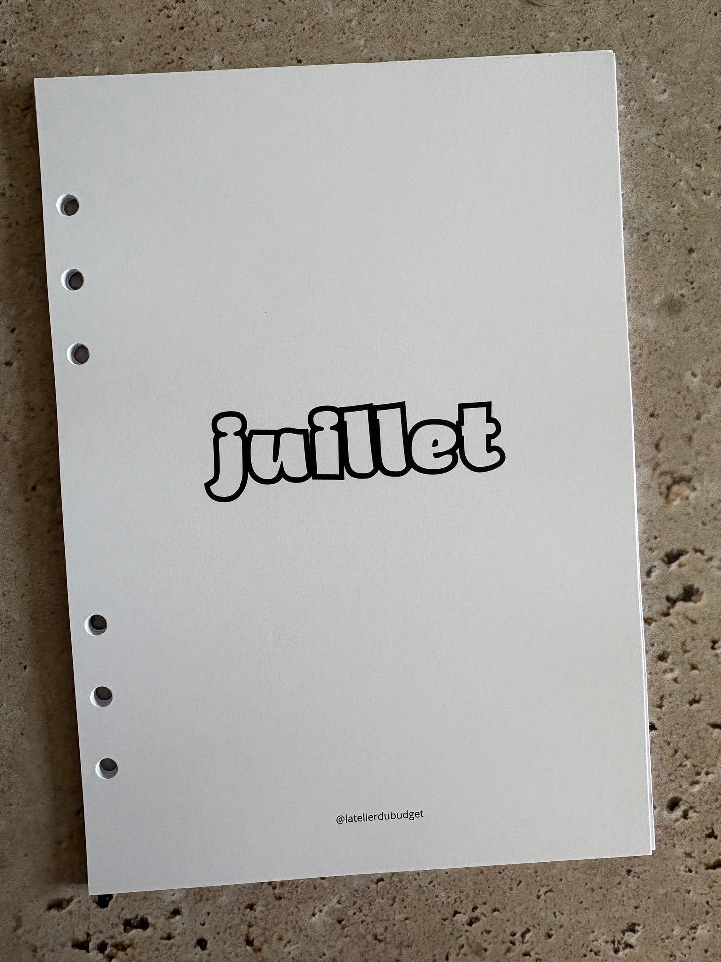 Pages des mois de l’année à ajouter au budget planner - A5