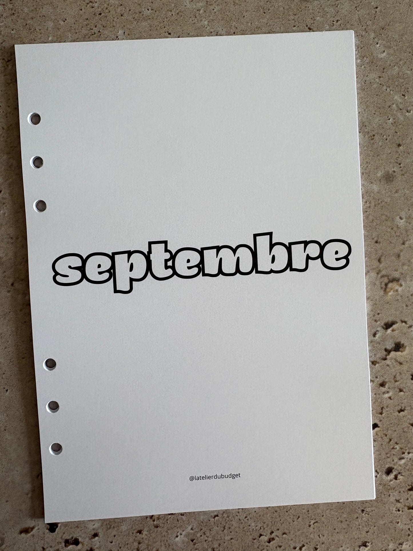 Pages des mois de l’année à ajouter au budget planner - A5