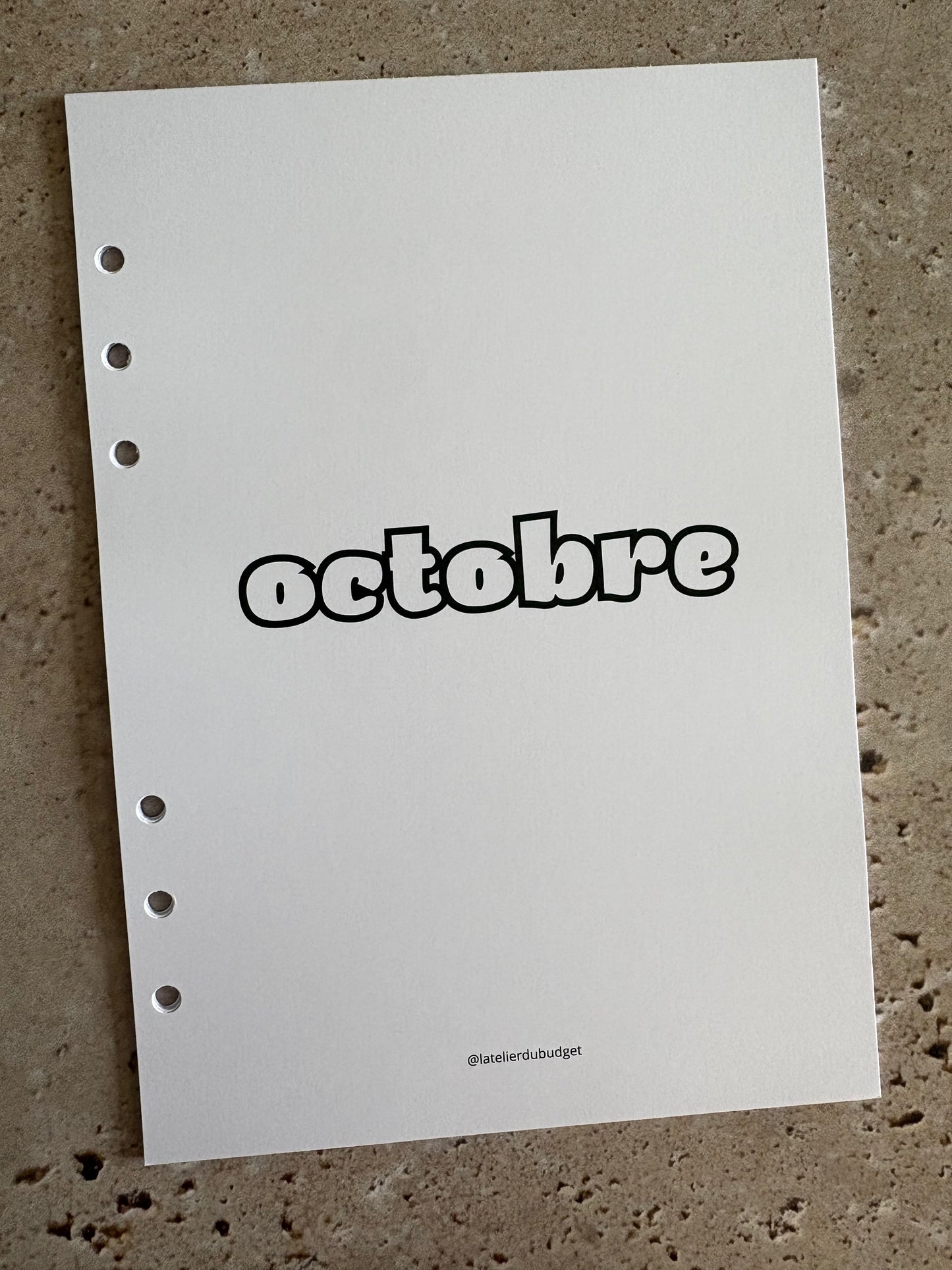 Pages des mois de l’année à ajouter au budget planner - A5