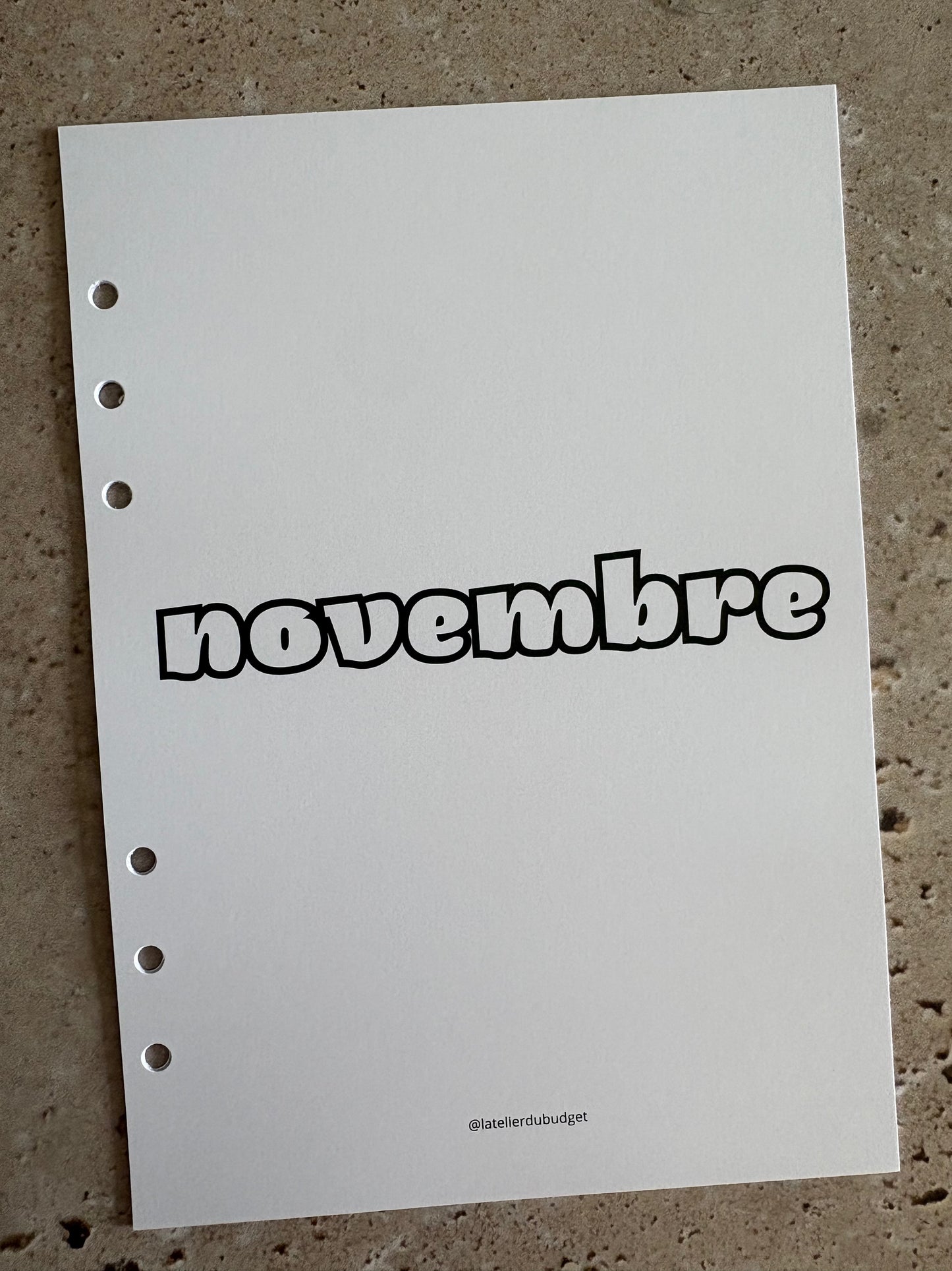 Pages des mois de l’année à ajouter au budget planner - A5