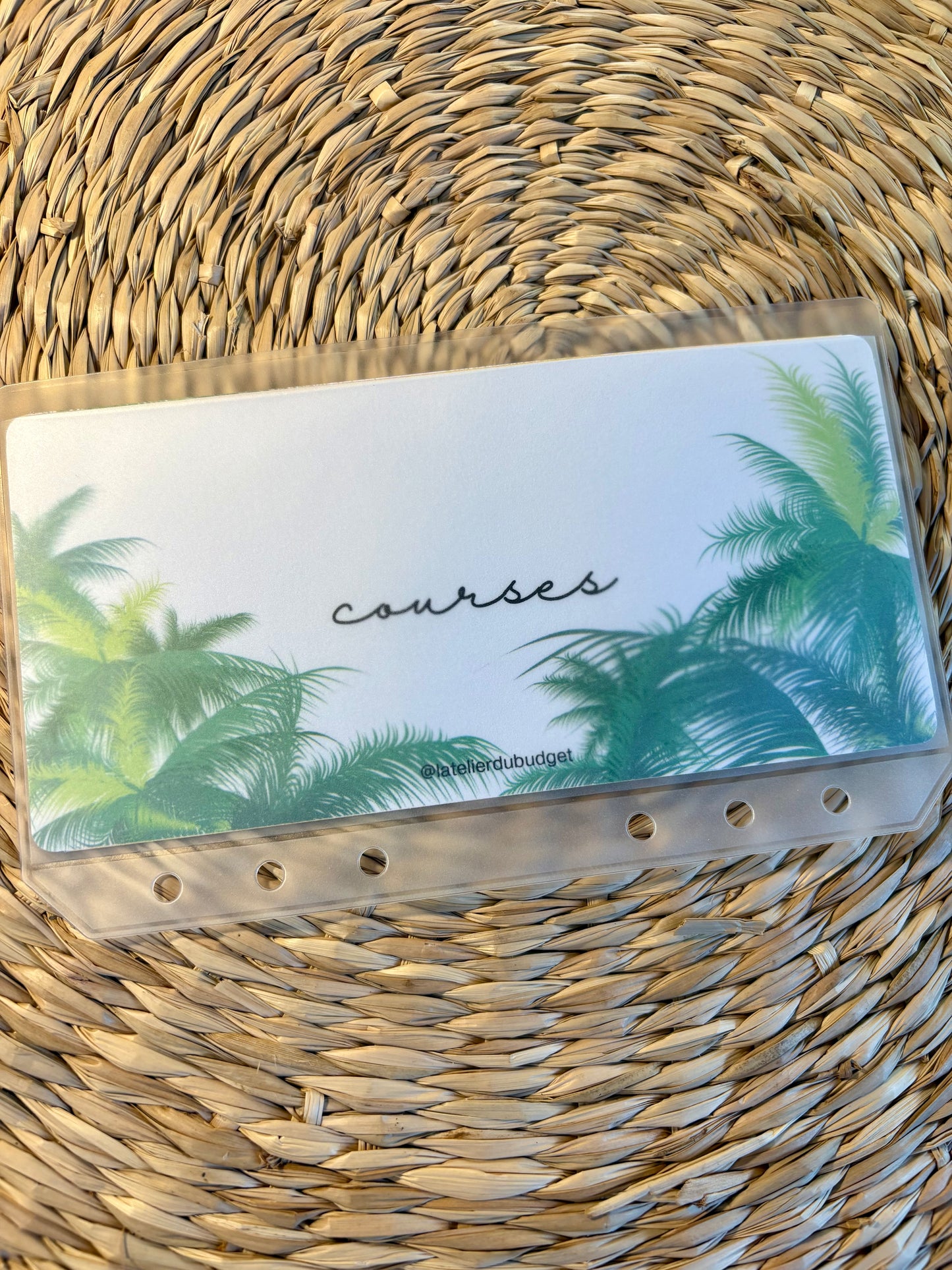 Insert pour enveloppes A6 à l'unité #palmiers