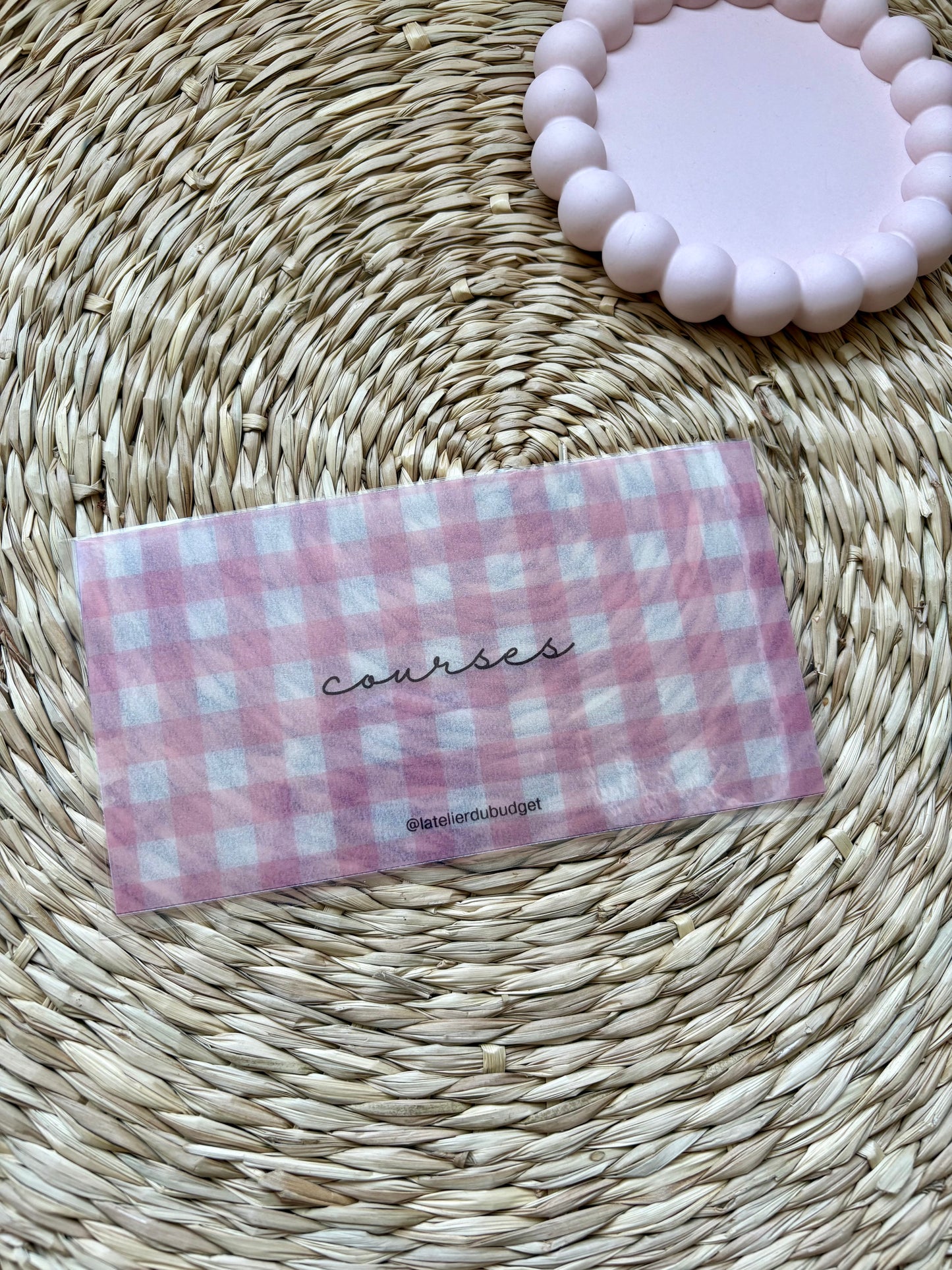 Enveloppes pour porte feuille #vichy rose