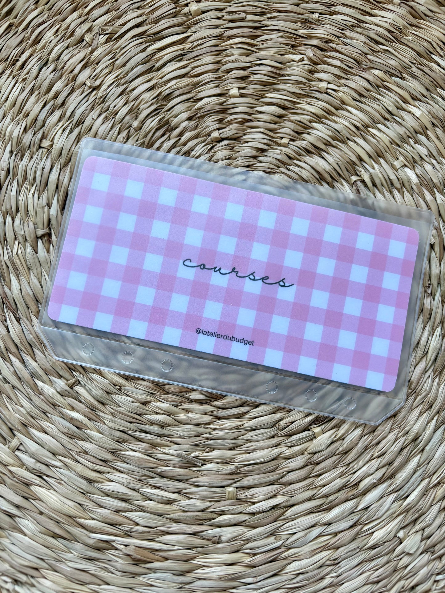 Insert pour enveloppes A6 à l'unité #Vichy rose