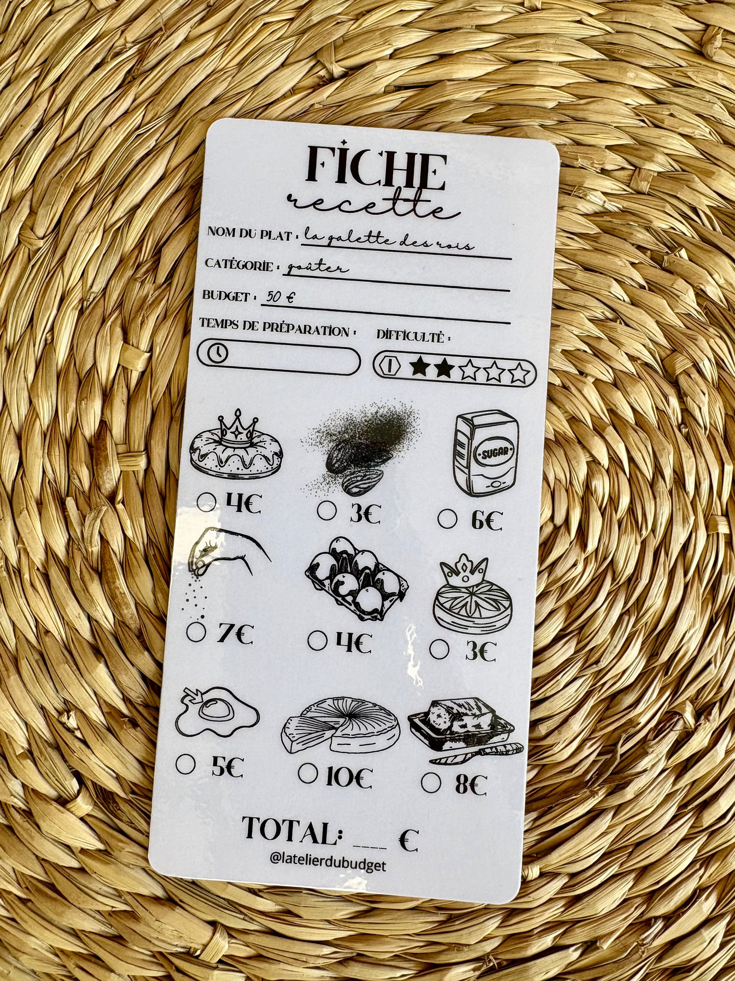 Défi fiche recette - Galette des rois