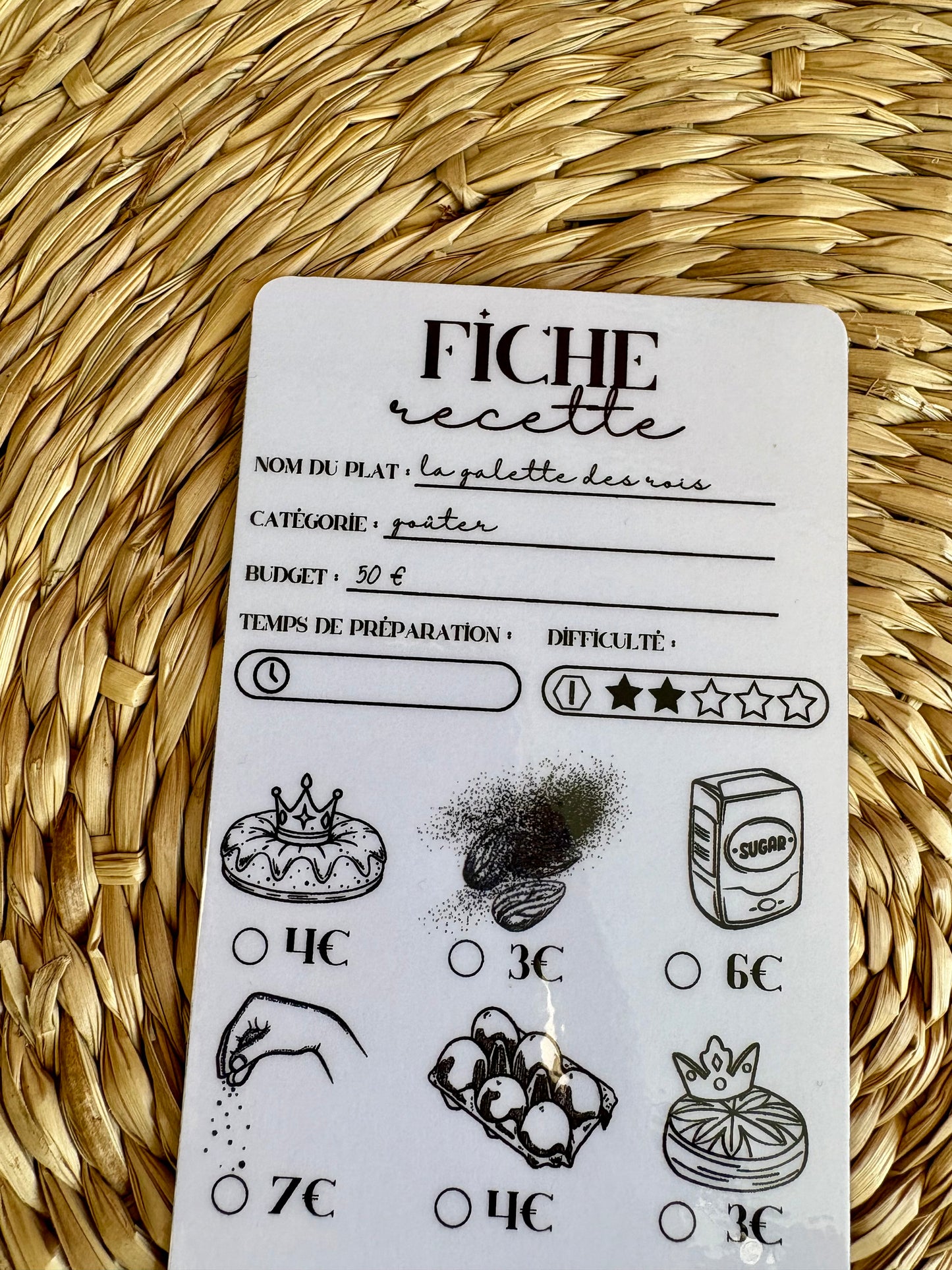 Défi fiche recette - Galette des rois