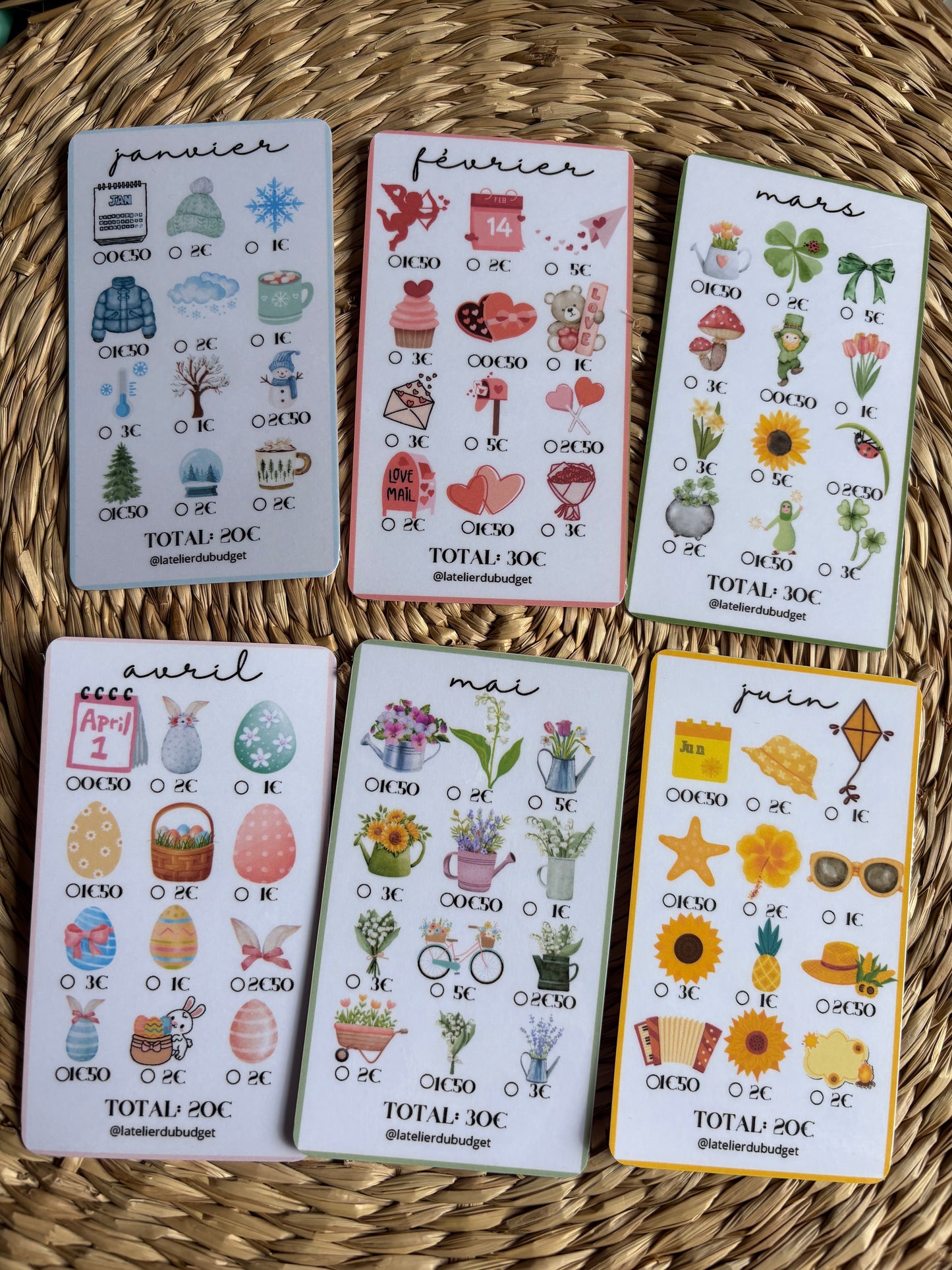Défi cartes mois de l'année - A7