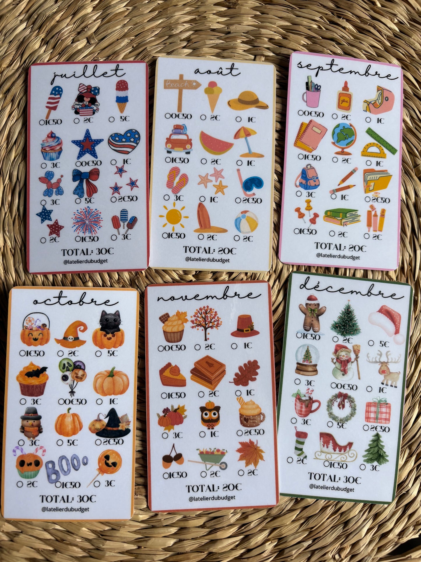Défi cartes mois de l'année - A7