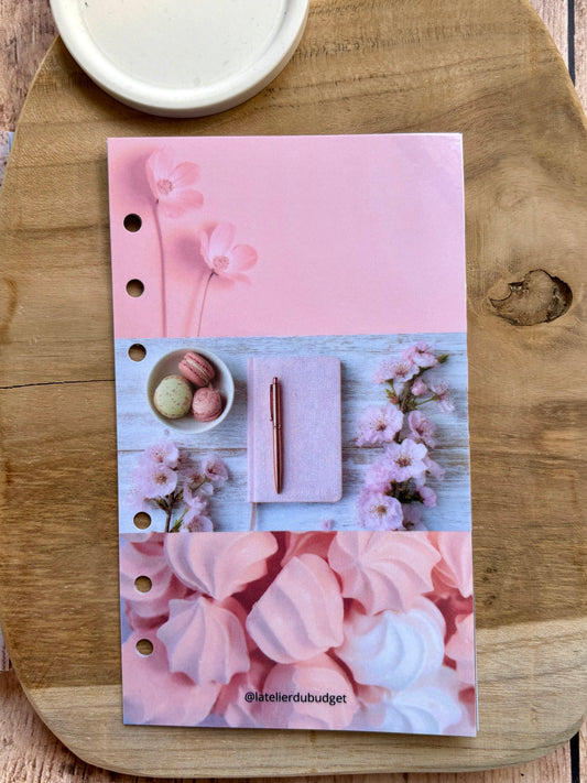 Page de garde - Ambiance rose pâle A6