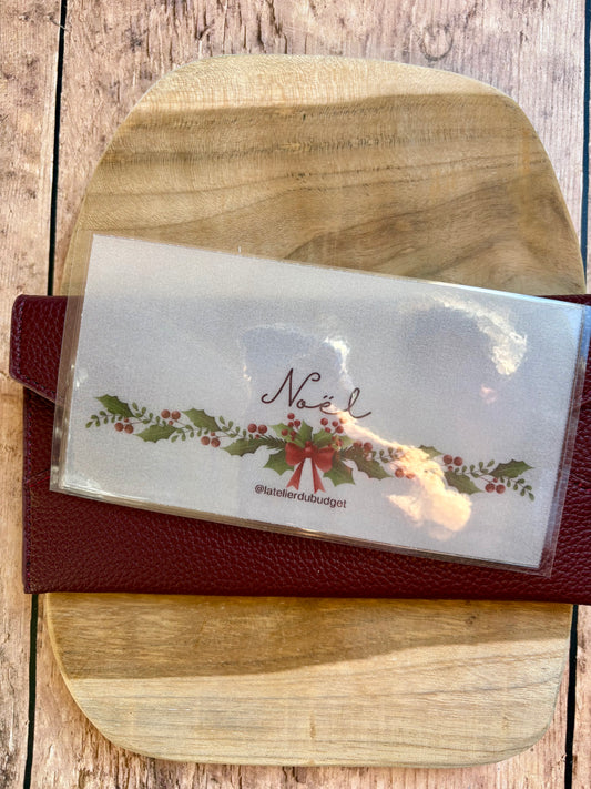 Enveloppes pour porte feuille #Noël rouge