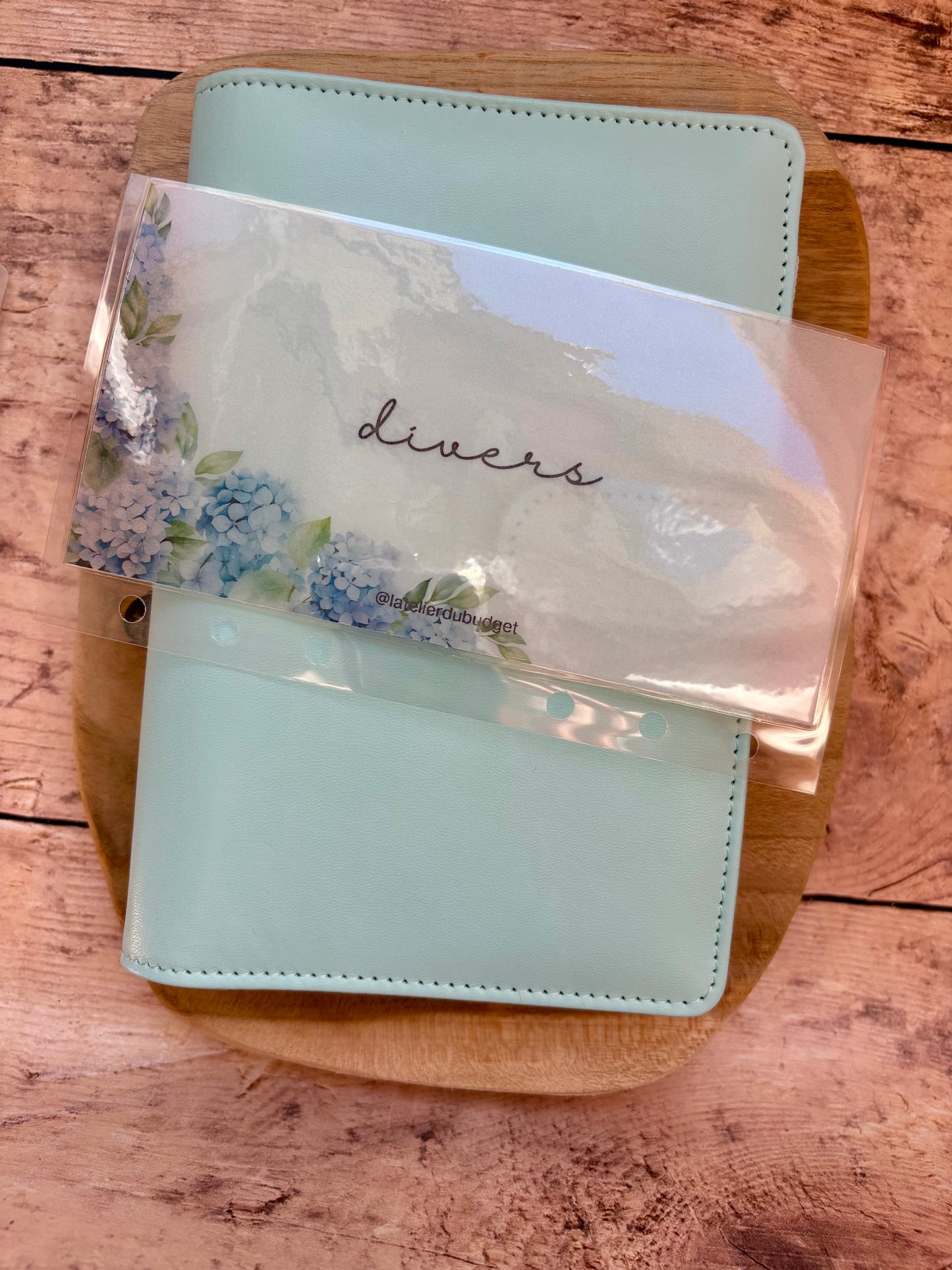 Enveloppe catégorie A6 #Hortensia bleu