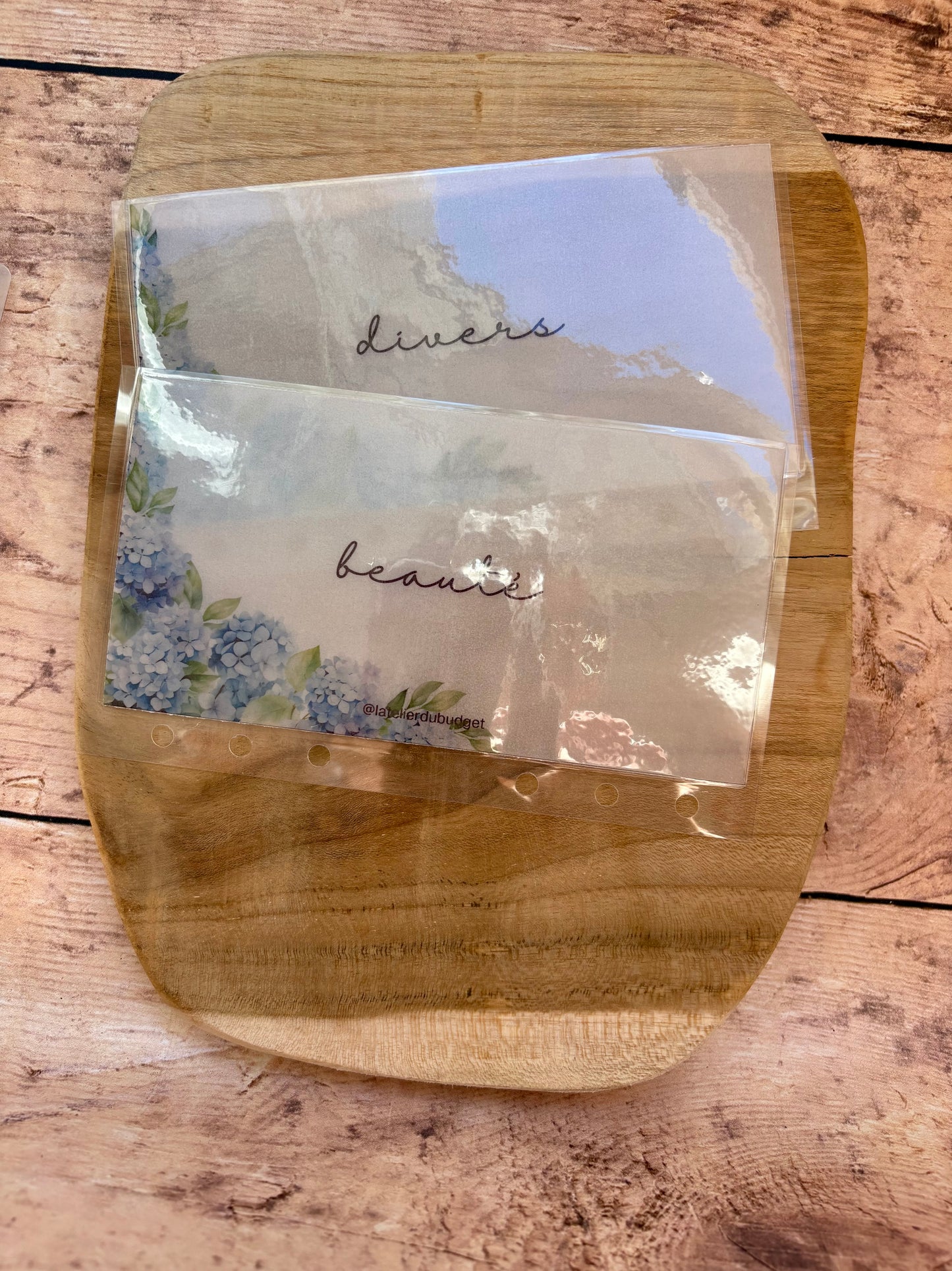 Enveloppe catégorie A6 #Hortensia bleu