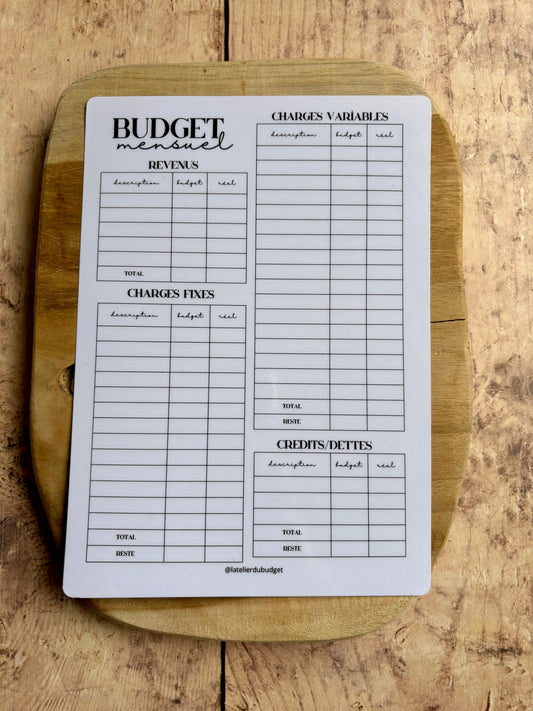 Fiche budget