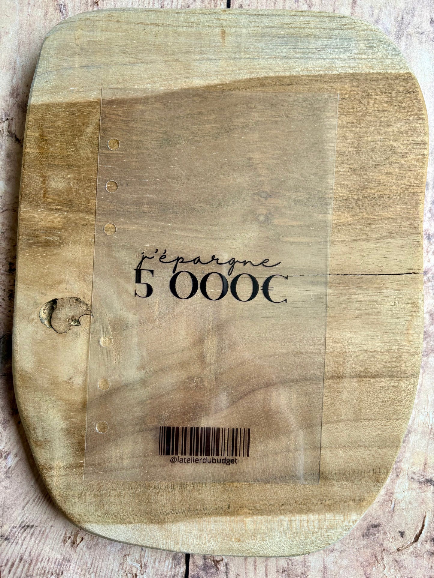 Page de garde transparente - "J'épargne"