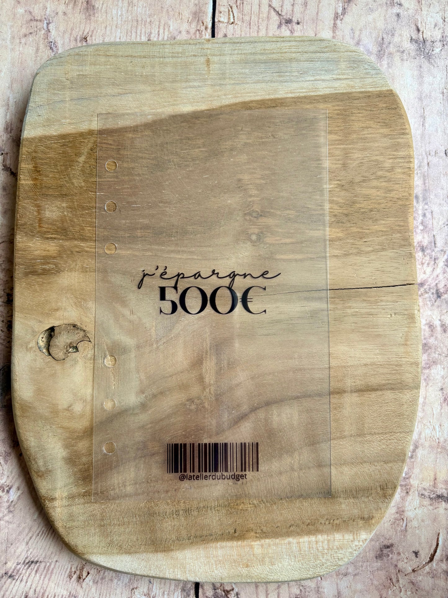 Page de garde transparente - "J'épargne"