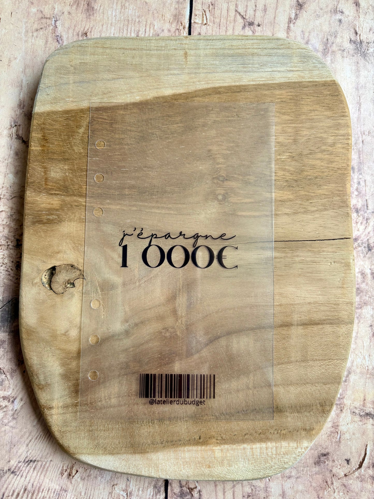 Page de garde transparente - "J'épargne"