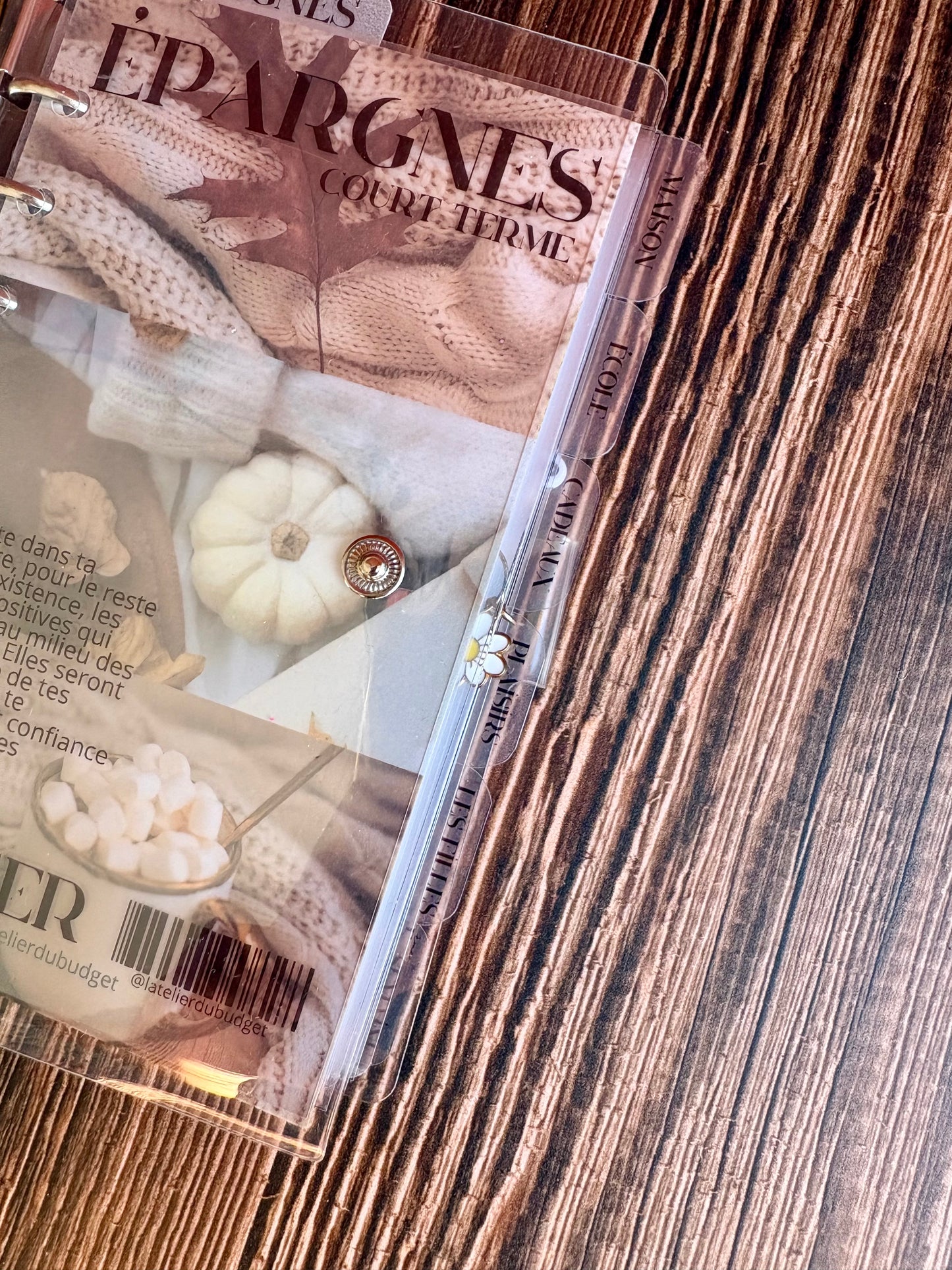 Lot 6 séparateurs onglets à personnaliser