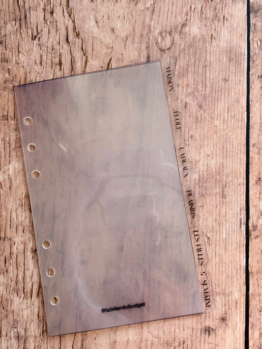 Lot 6 séparateurs onglets à personnaliser