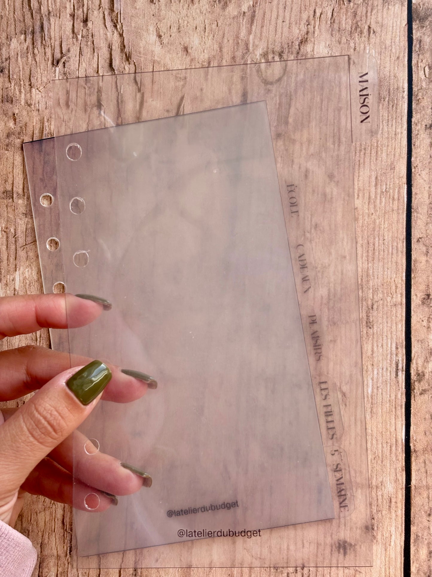 Lot 6 séparateurs onglets à personnaliser