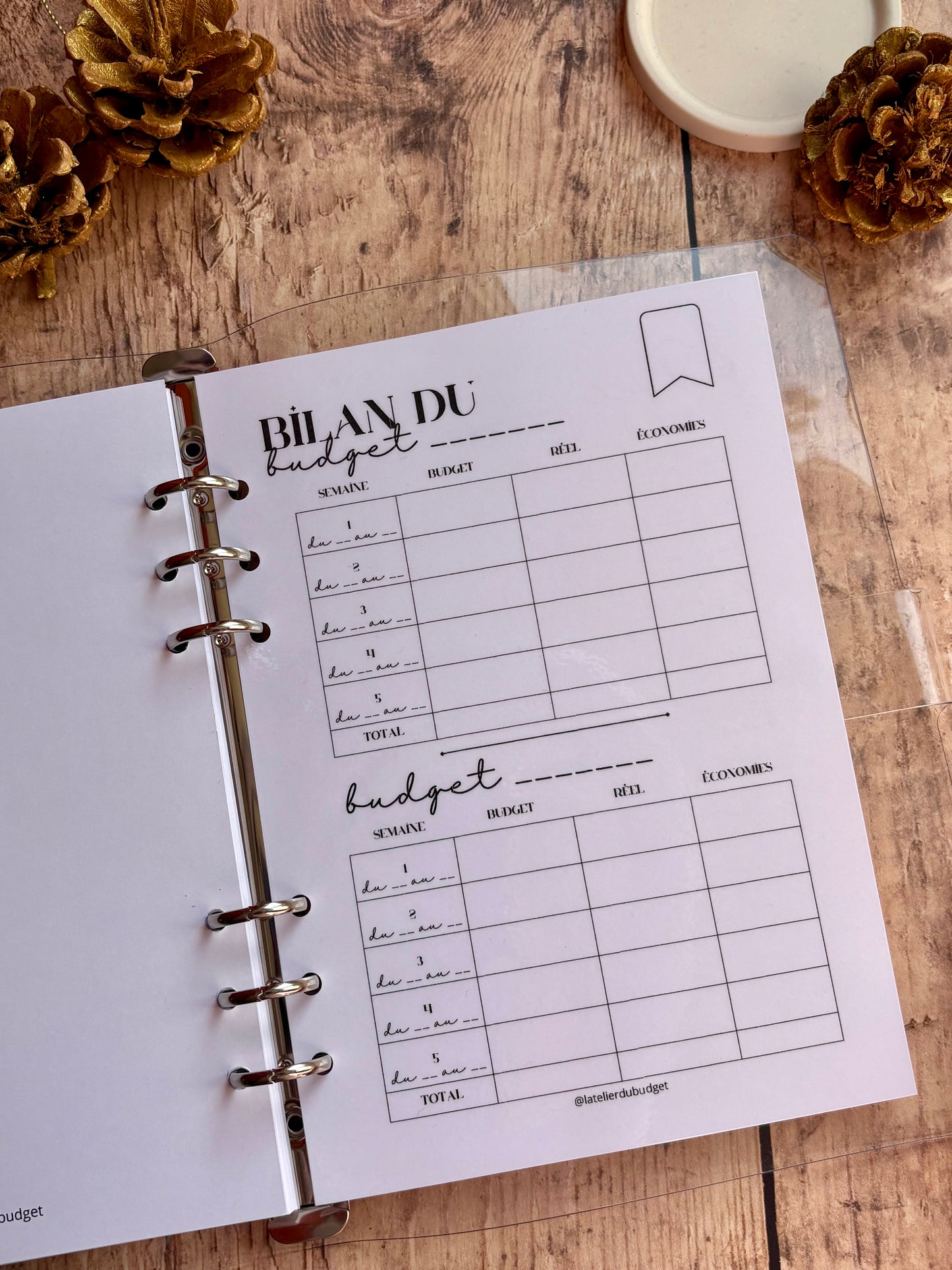 Page "bilan du budget" - format A5