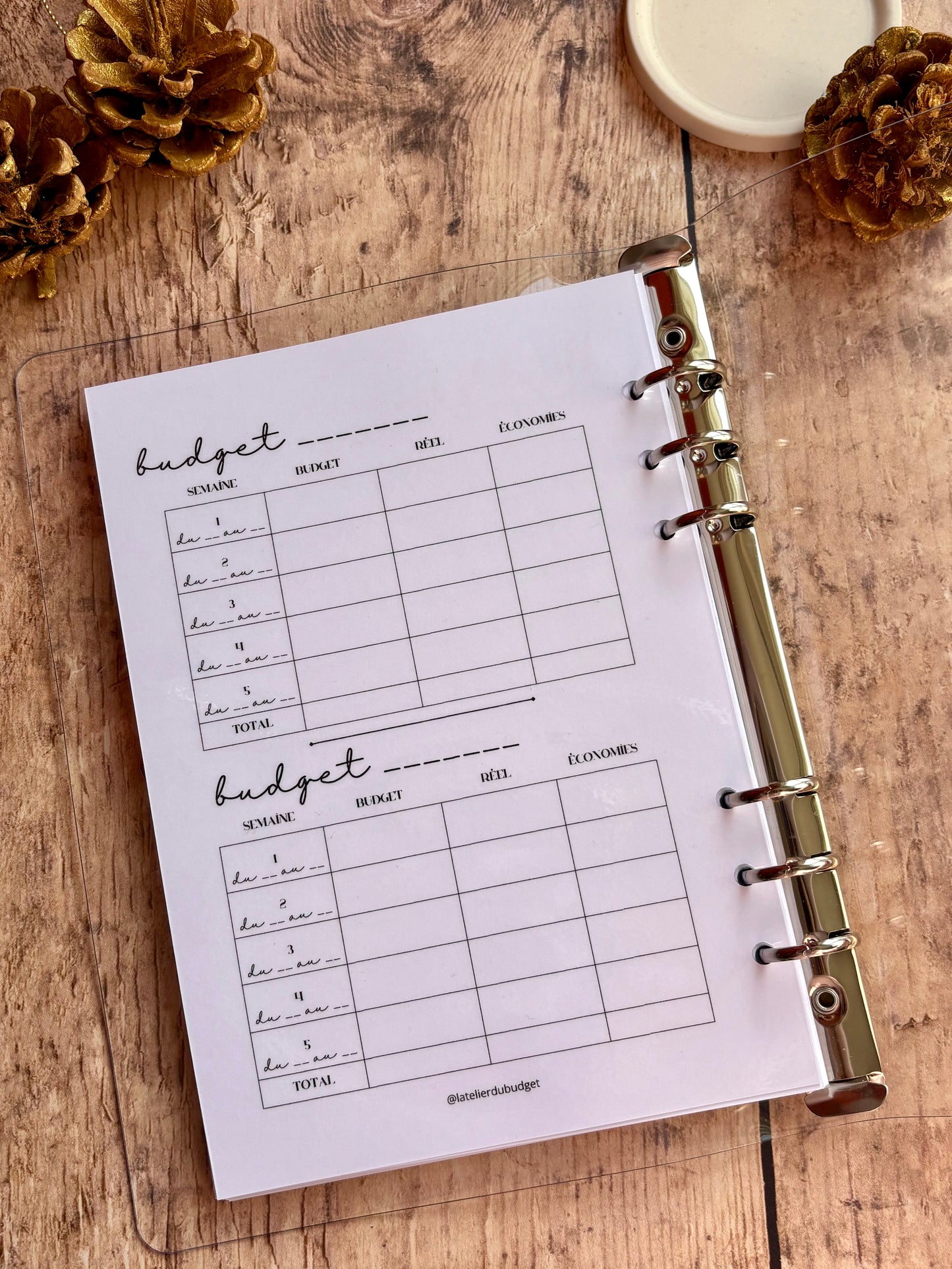 Page "bilan du budget" - format A5