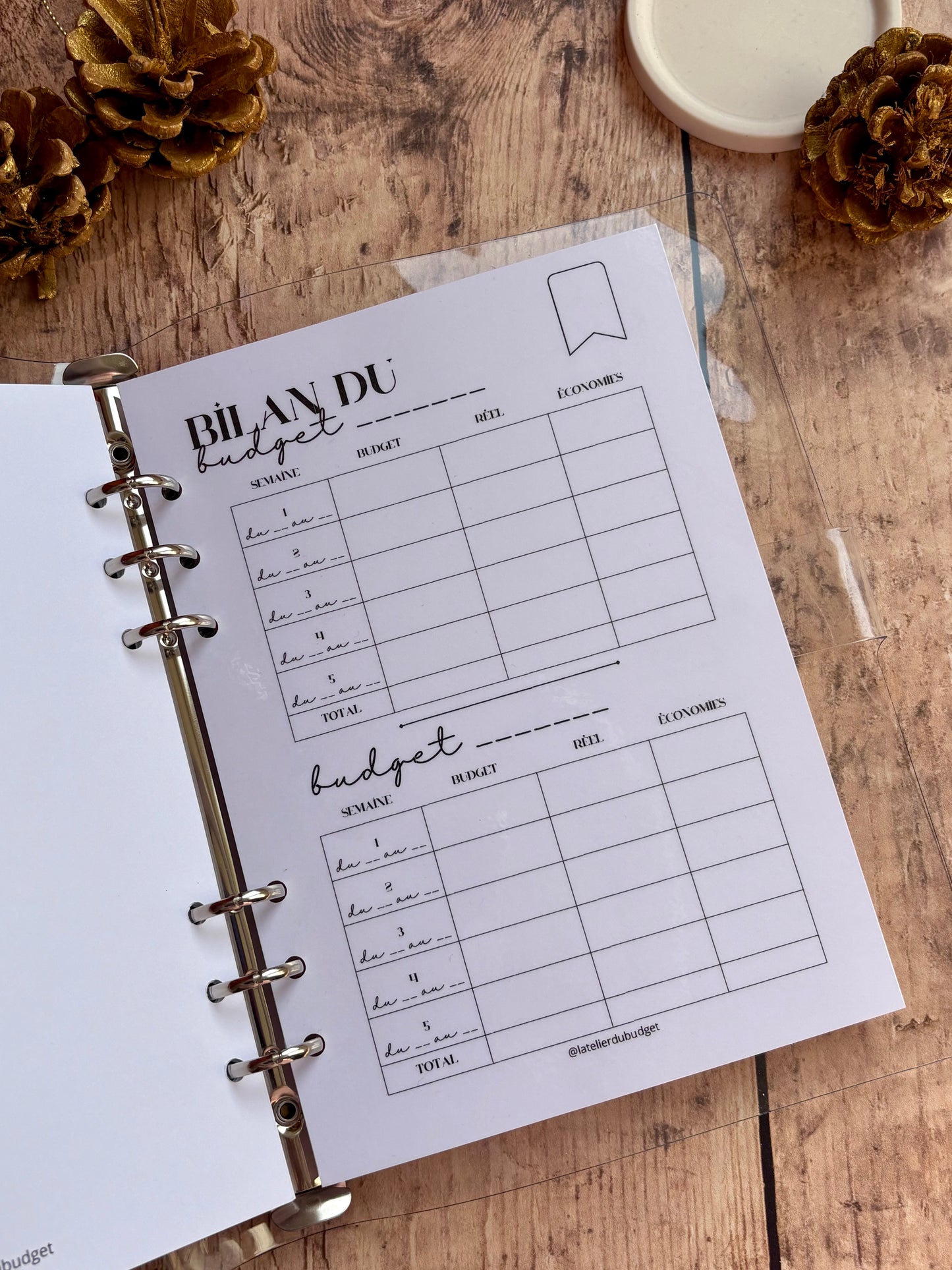 Page "bilan du budget" - format A5