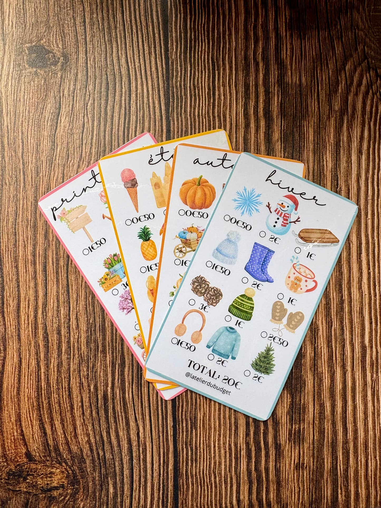 Défi des saisons - petites cartes