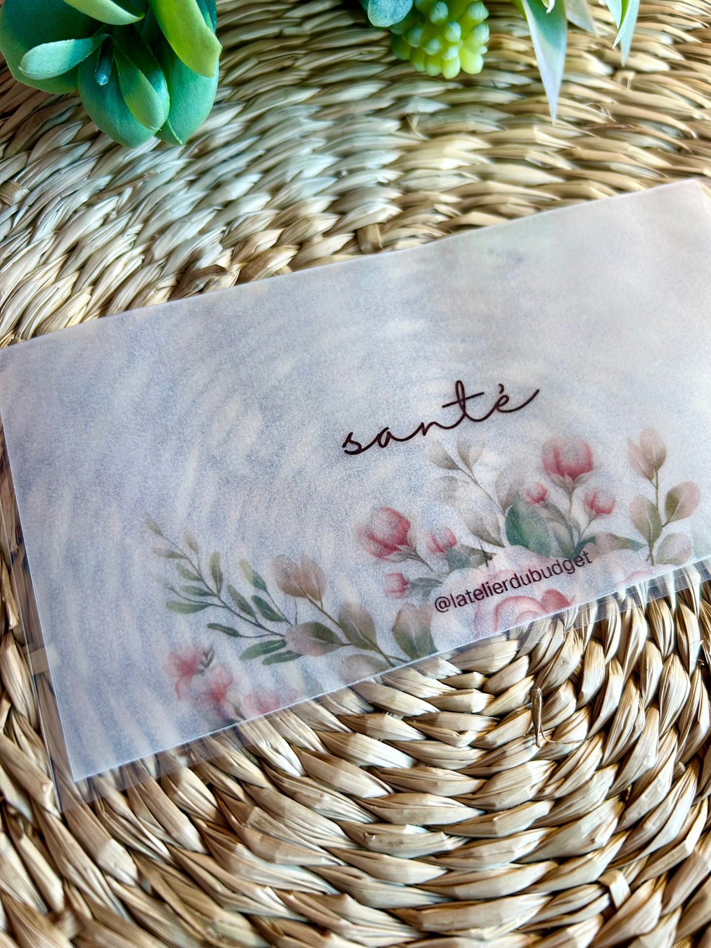 Enveloppes pour porte feuille en transparence