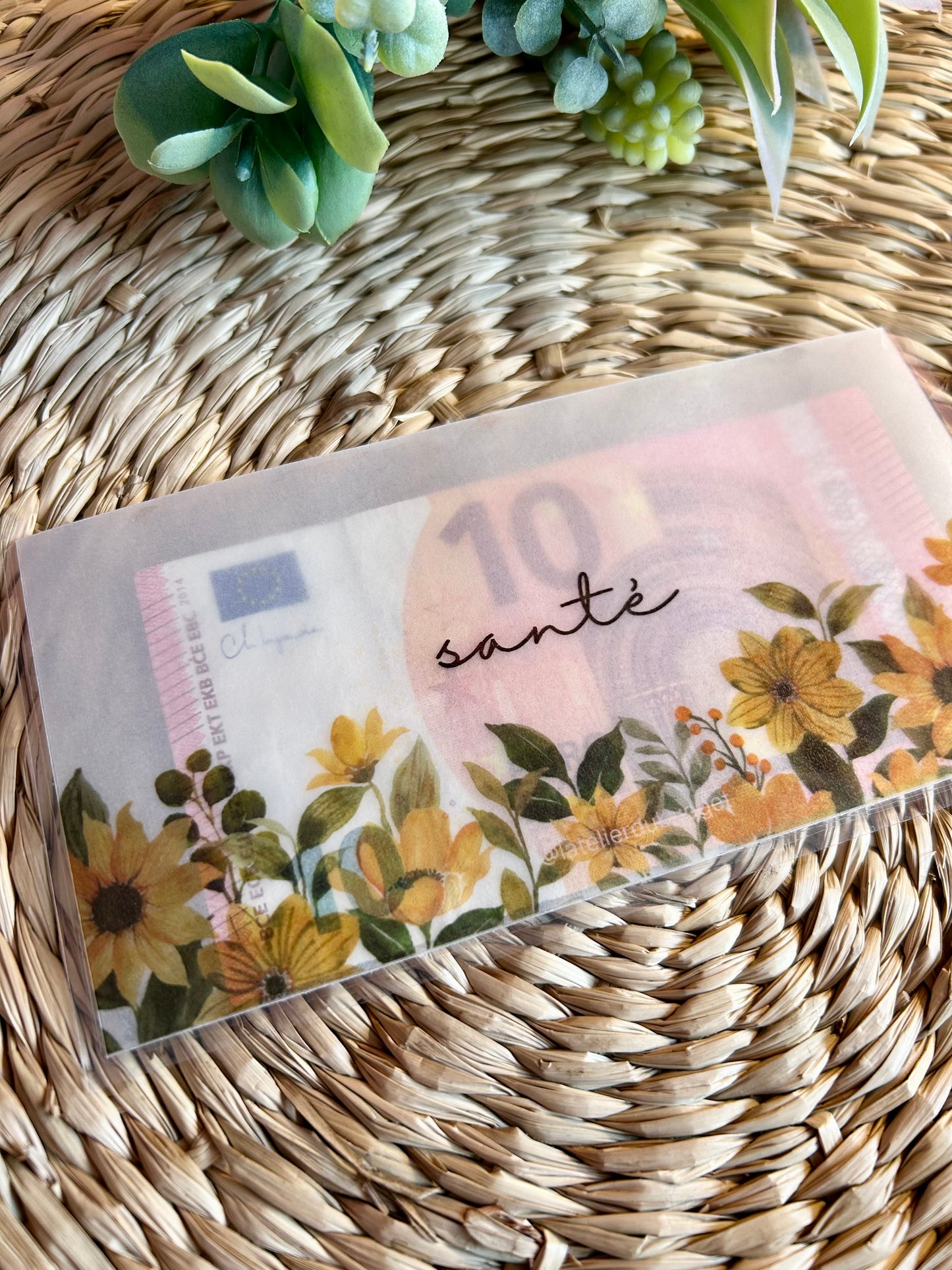 Enveloppes pour porte feuille en transparence