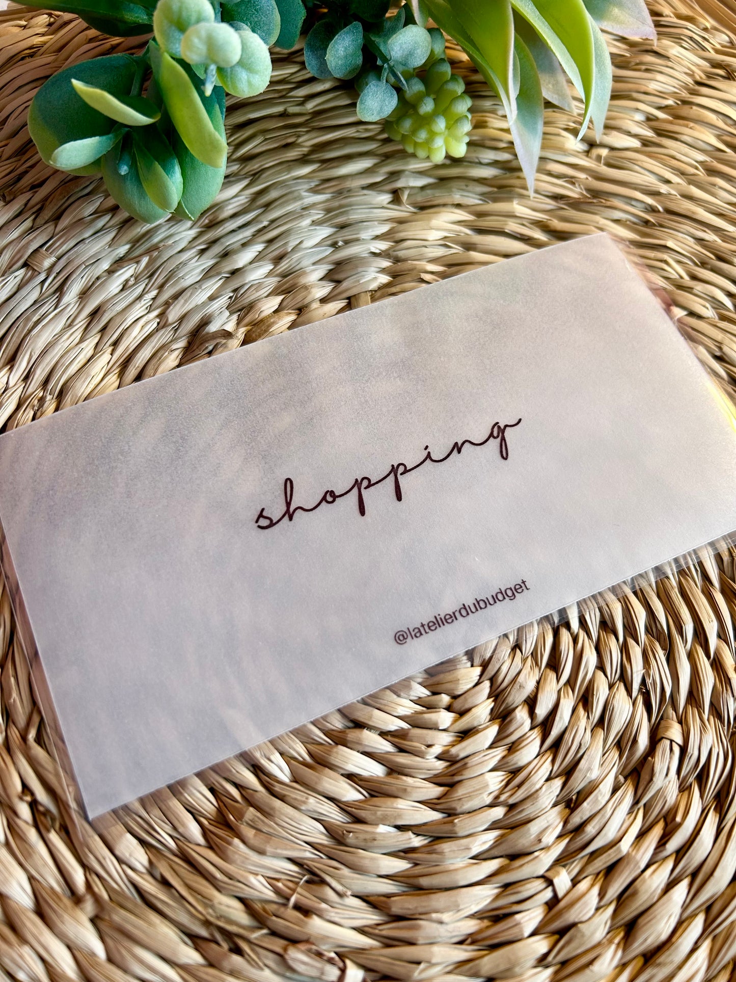 Enveloppes pour porte feuille en transparence