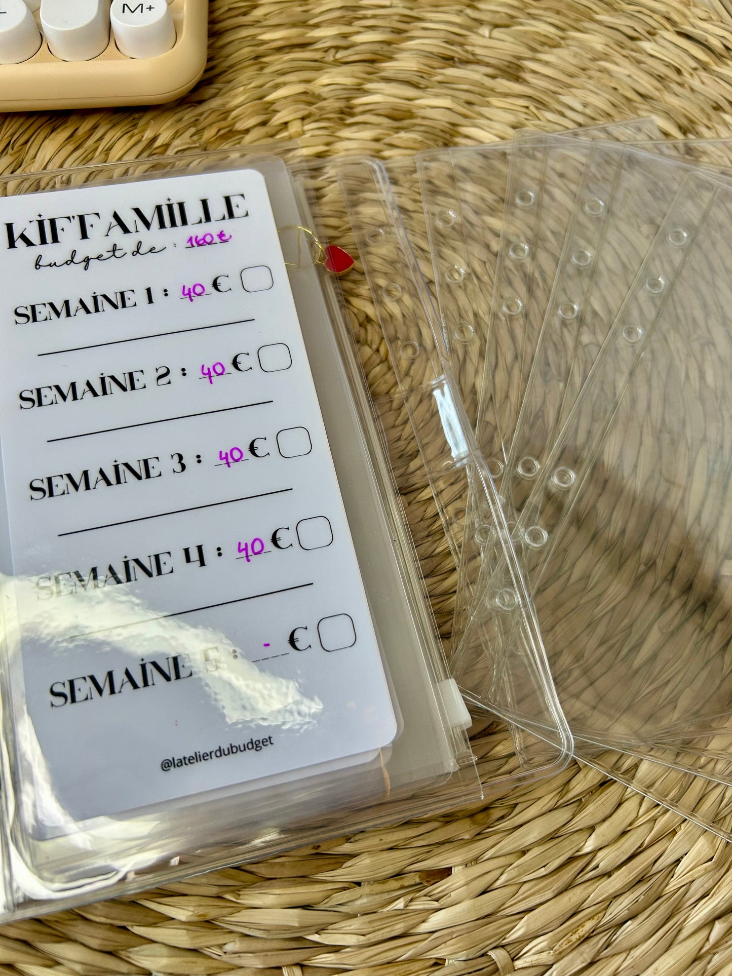 Pack de 6 enveloppes + 6 trackers semaine