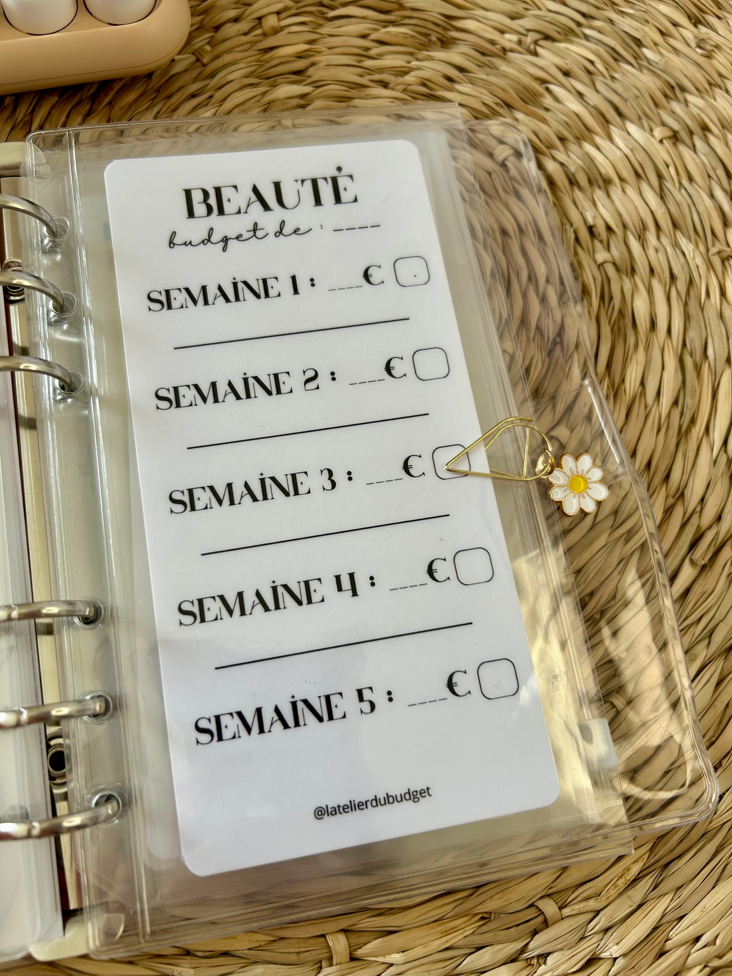 Pack de 6 enveloppes + 6 trackers semaine